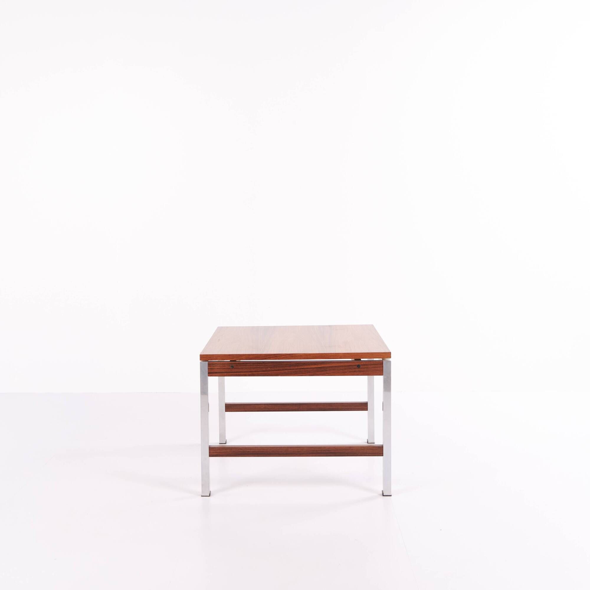 Side table / lamp table – rosewood – aluminium – 1960s