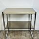 Vintage 70's side table in chrome and beige metal
