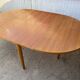 Table ronde extensible scandinave en teck dia 116cm longueur 176cm an60