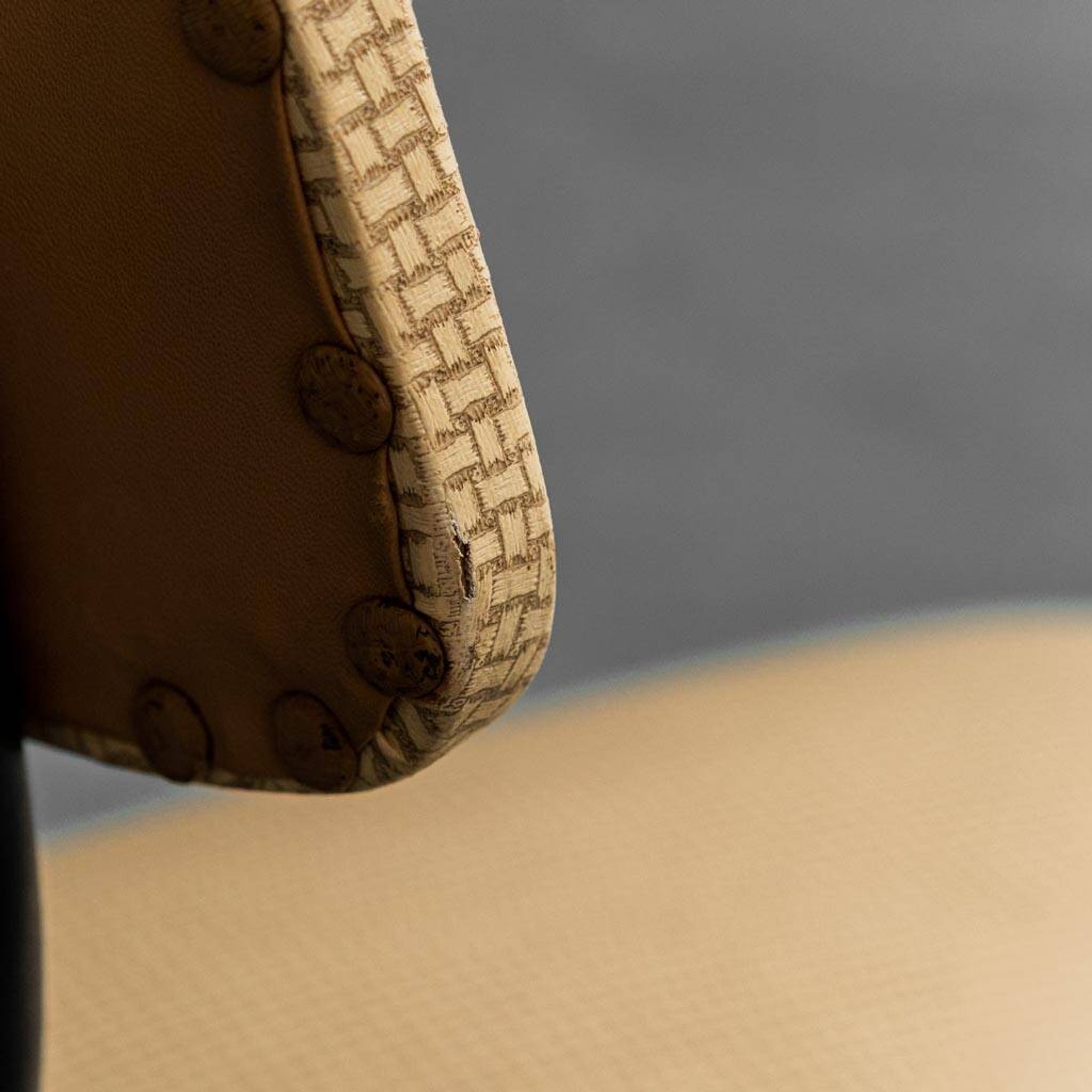 Console in legno 2 sedie in tessuto anni ’60 vintage modernariato