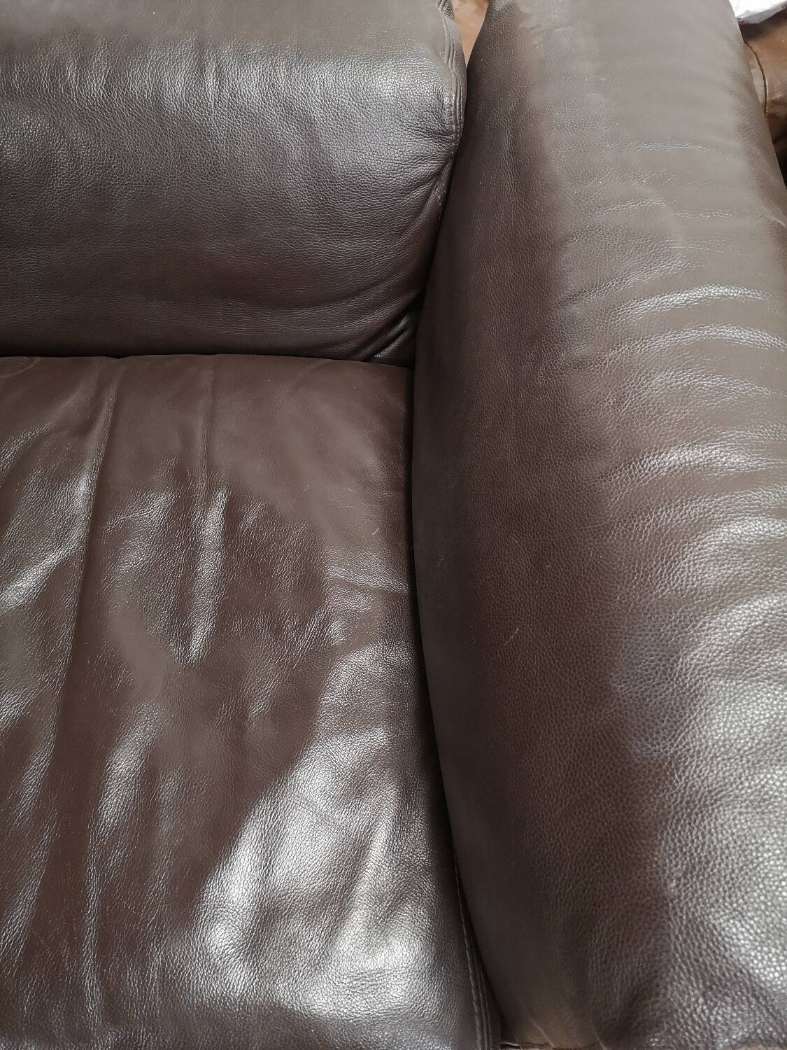 Roche Bobois armchair in brown leather