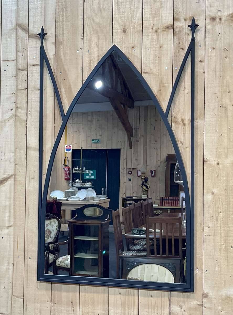 Gothic style mirror, modern metal work