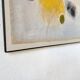 Tableau abstrait sur toile de lin dans le goût de Joan Miro