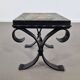 Cast iron & slate stone side table | 1960s