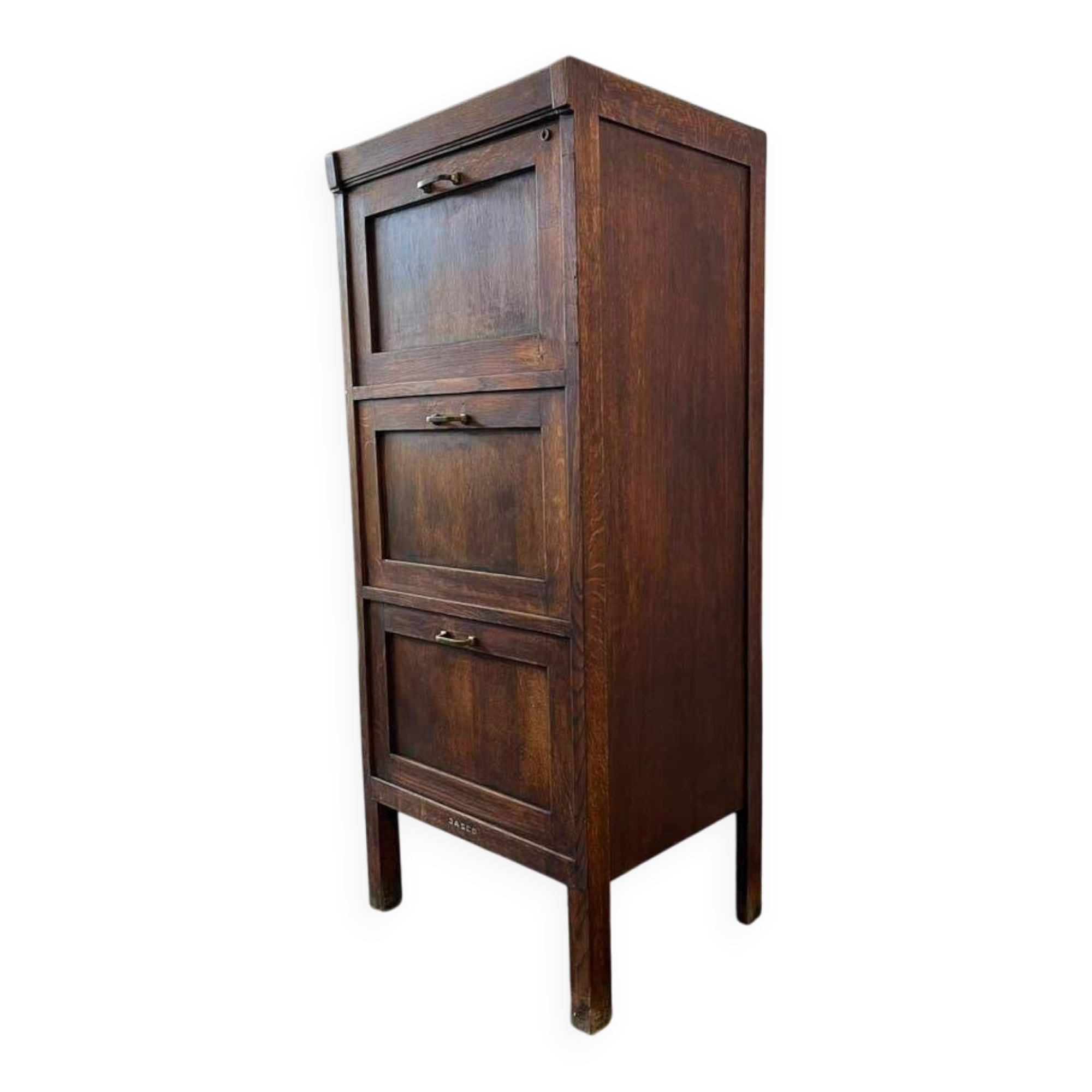 Commode à tiroirs vintage en bois / armoire d'archives / armoire de notaire