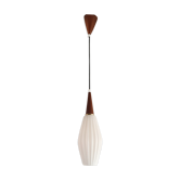 Hanging lamp with teak fixture 70