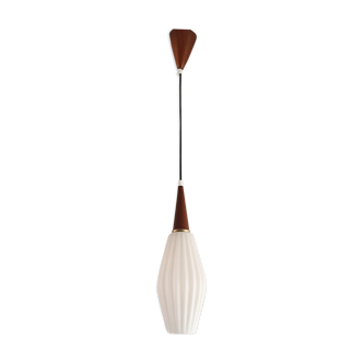 Hanging lamp with teak fixture 70