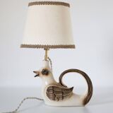 Table lamp, ceramic base "bird" 50s