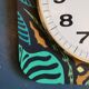 Horloge vintage pendule murale silencieuse carrée "Jaz vert noir"