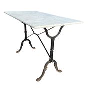 Table bistrot Parisienne fonte et marbre 60’s