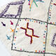 Moroccan Berber carpet azilal ecru with black diamonds and colorful patterns 255x159cm