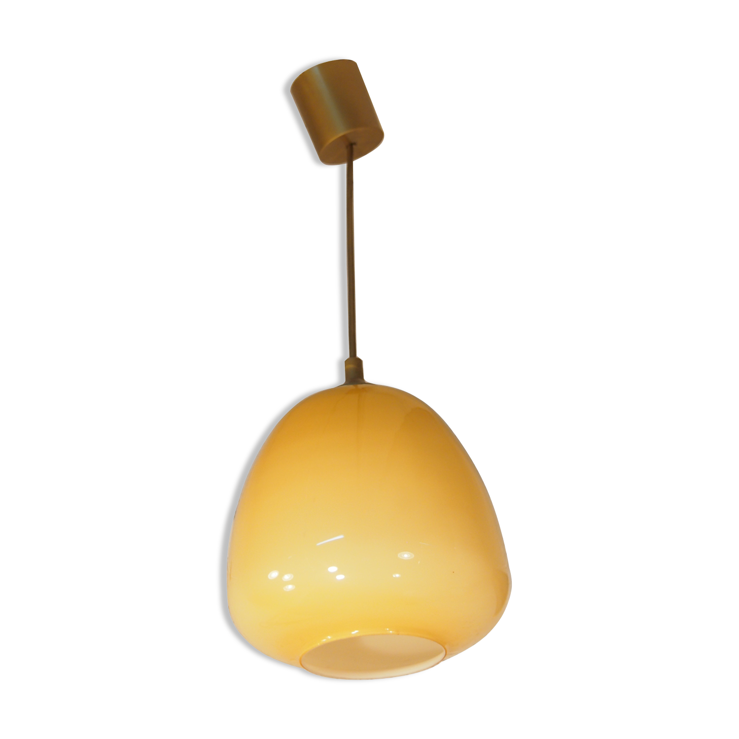 Vintage amber Suspension of Venini glass