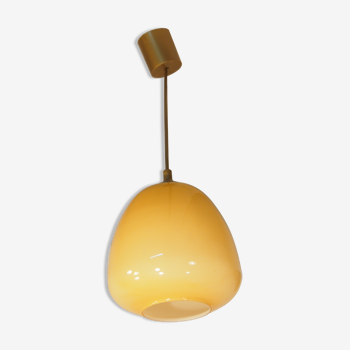 Vintage amber Suspension of Venini glass