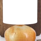 Artisanal orange-yellow ceramic lamp