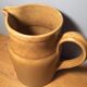 Clear stoneware pitcher