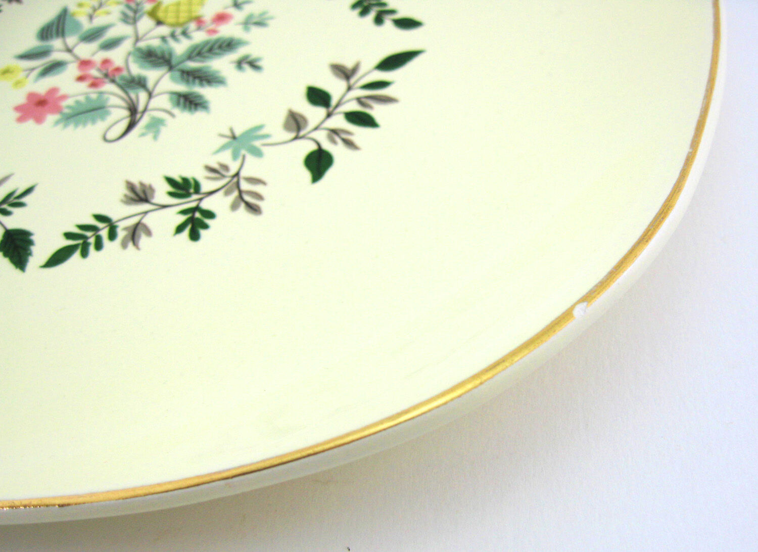 Ceramic serving dish - Bolbec floral decoration - Salins France - vintage 50s