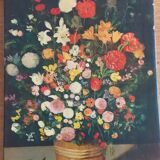 Impression sur toile bouquet de fleurs au colimaçon 1964 braun et cie