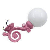 Pink cast iron wall light from the 70s/80s