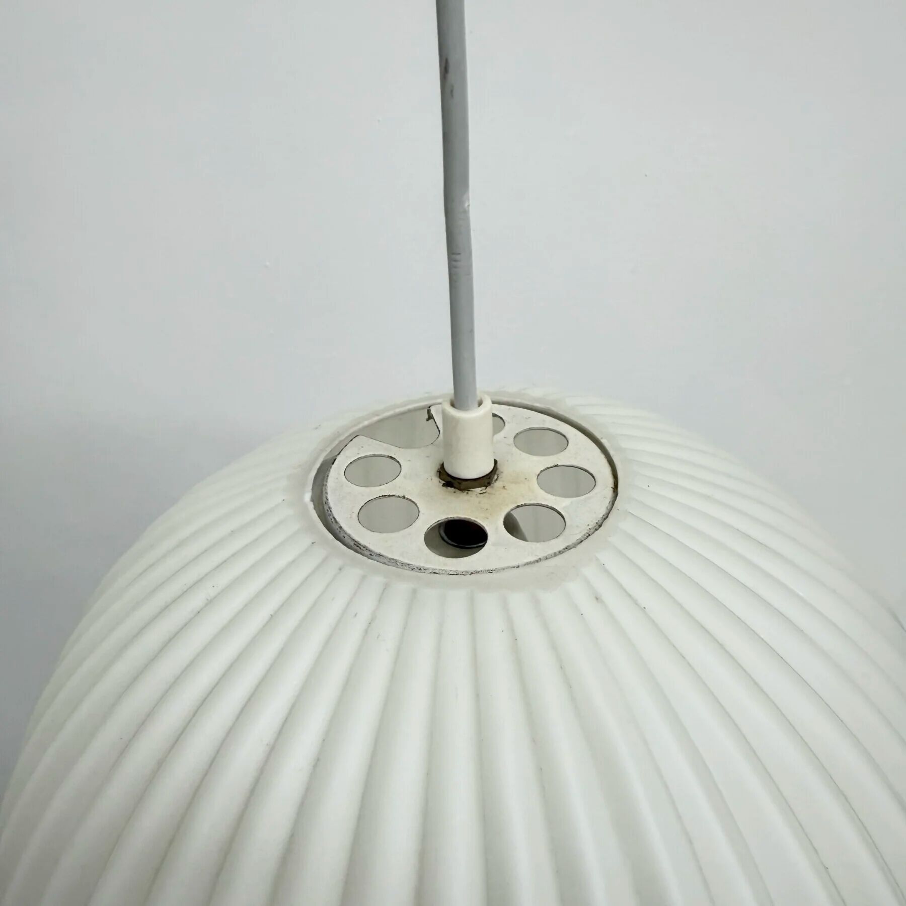 Rare Louis Kalff for Philips opaline glass pendant light, 1960s