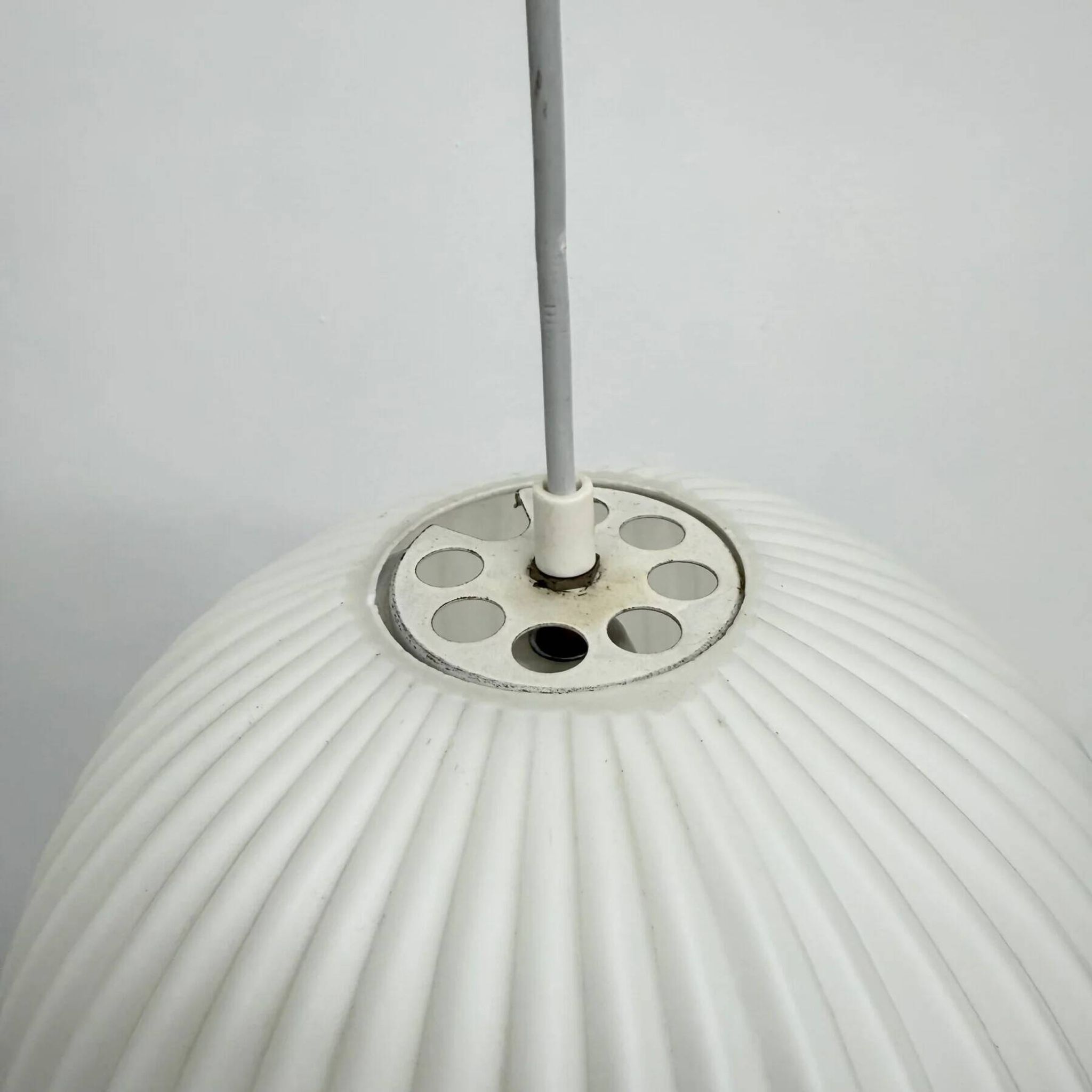 Rare Louis Kalff for Philips opaline glass pendant light, 1960s