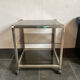 Vintage sofa end smoked glass and gold gold gold Belgo chrome