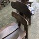 6 brutalist chairs in solid oak