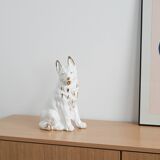 Porcelain dog figurine, 1960s, made in Europe