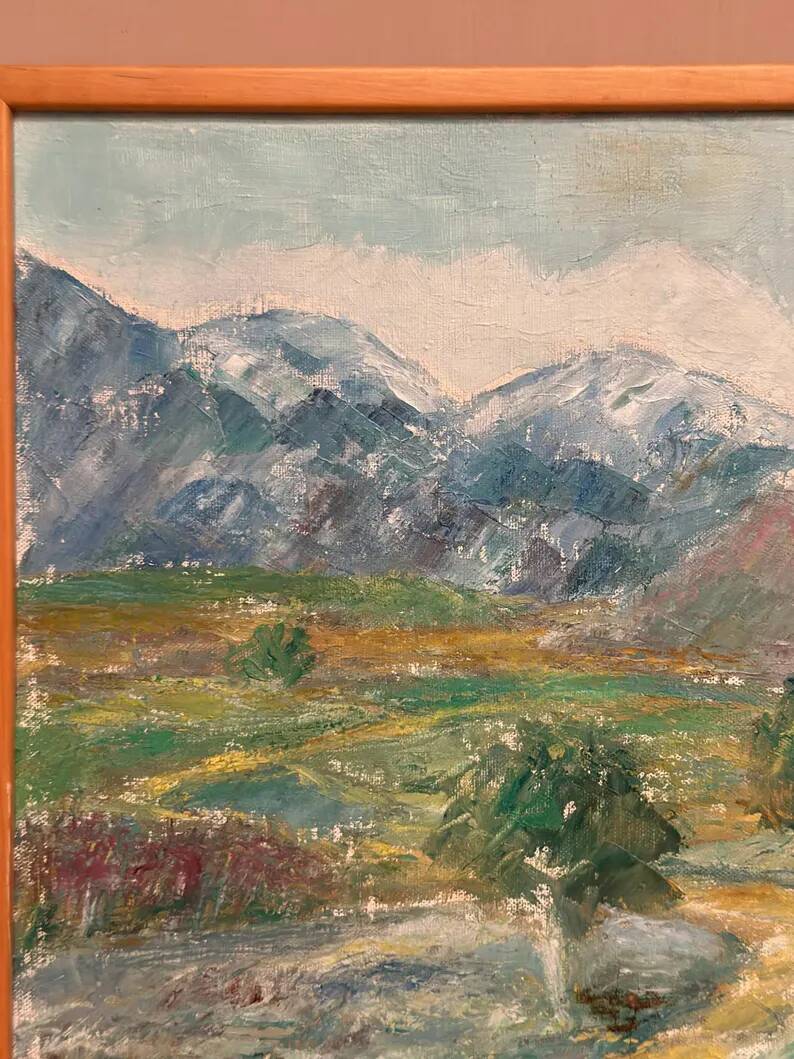 Original Swedish Oil on Canvas – "Landscape" by S. Högfeldt – Signed – Vintage and Framed – 48 × 36 cm (18.9" × 14.2")