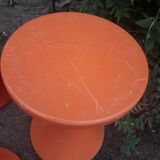 Tabourets Tam Tam orange rouge
