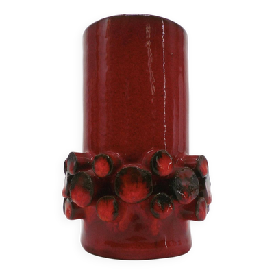 Vase Ceralux rouge Hans Welling - Ceramano 1960