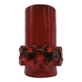 Hans Welling red Ceralux vase - Ceramano 1960