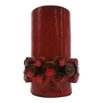 Vase Ceralux rouge Hans Welling - Ceramano 1960