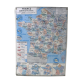 Carte scolaire France vintage MDI 1973