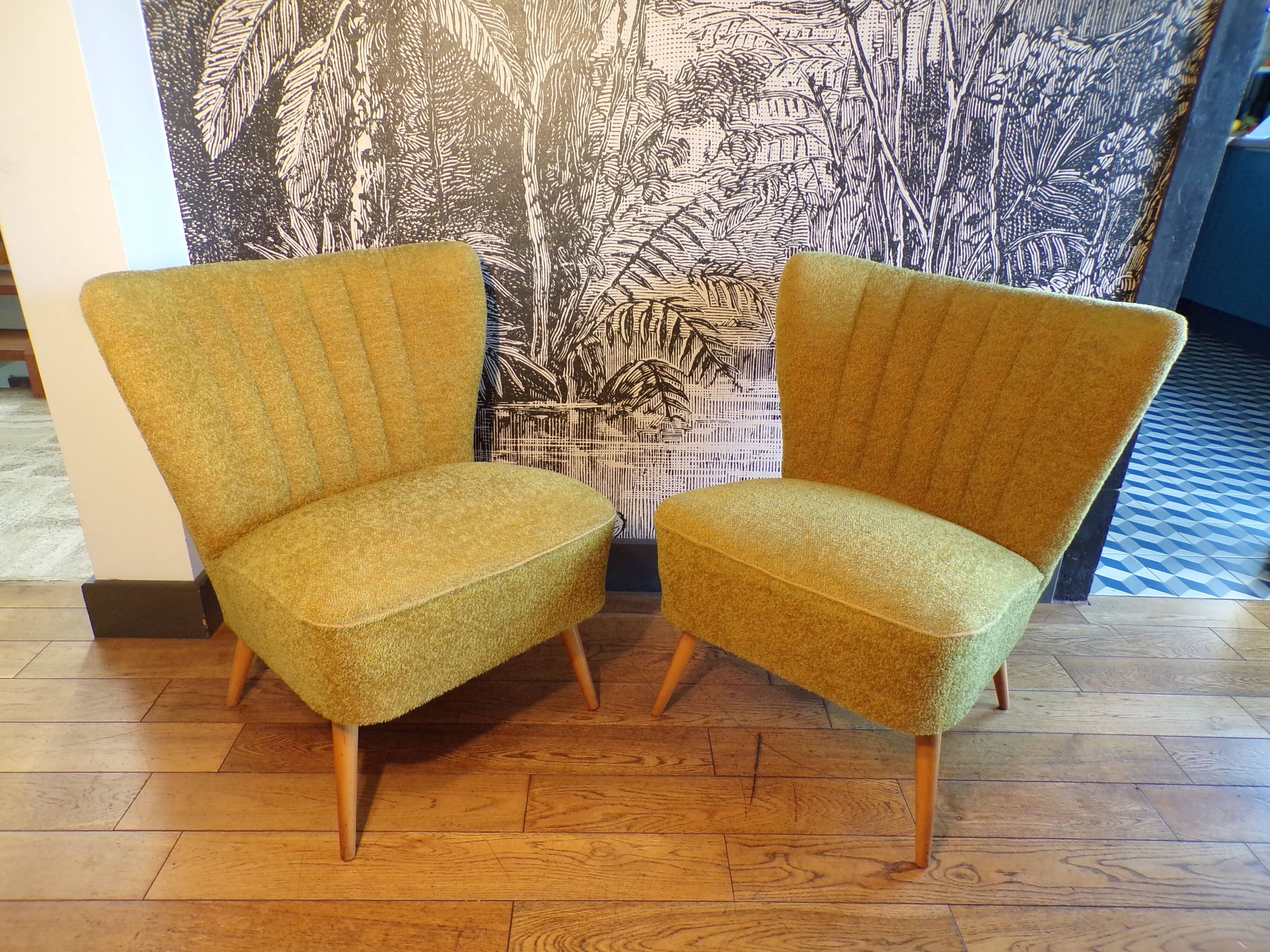 Pair of cocktail armchairs