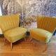 Pair of cocktail armchairs