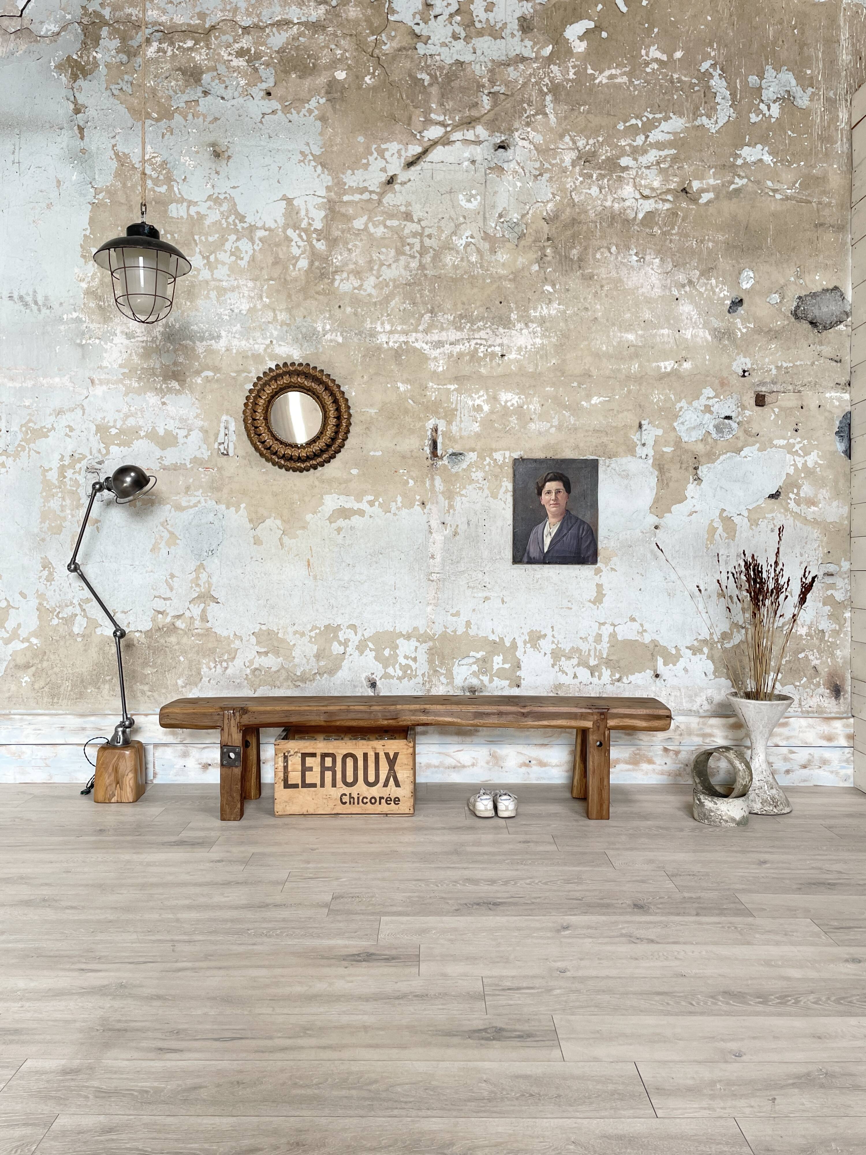 Primitive solid wood coffee table