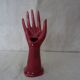 Hand ceramic fig tree color red burgundy