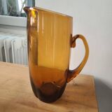Amber orangeade set - 1 pitcher - 6 glasses - 2 small glasses