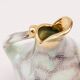 Small handle vase Bay Keramik in a gradient of aquamarine and brown signed Germany 283/12.