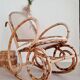 Cane rocking chair and upholstered seat