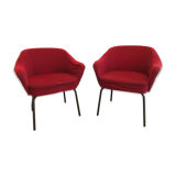 Pair of red armchairs