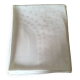 White damask tablecloth