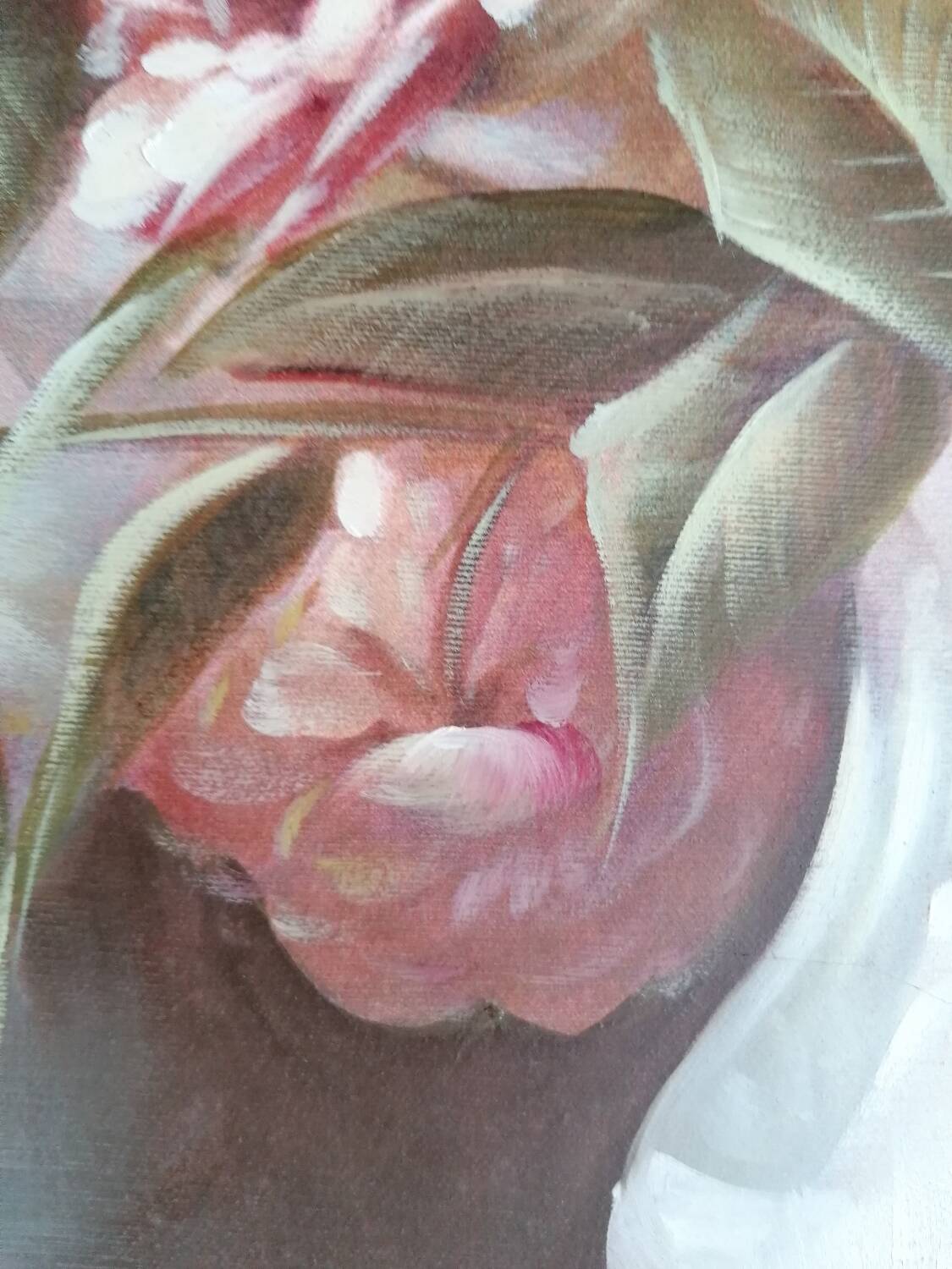 Oil painting bouquet of flowers 60x50 cm