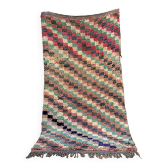 Moroccan boujad colorful rug - 135 x 241 cm