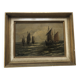 Oil on panel MARINE early 20th century, sailing boat, fishing boat, signed