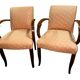 Pair of Art Deco bridge armchairs - horseshoe seat - 1930s