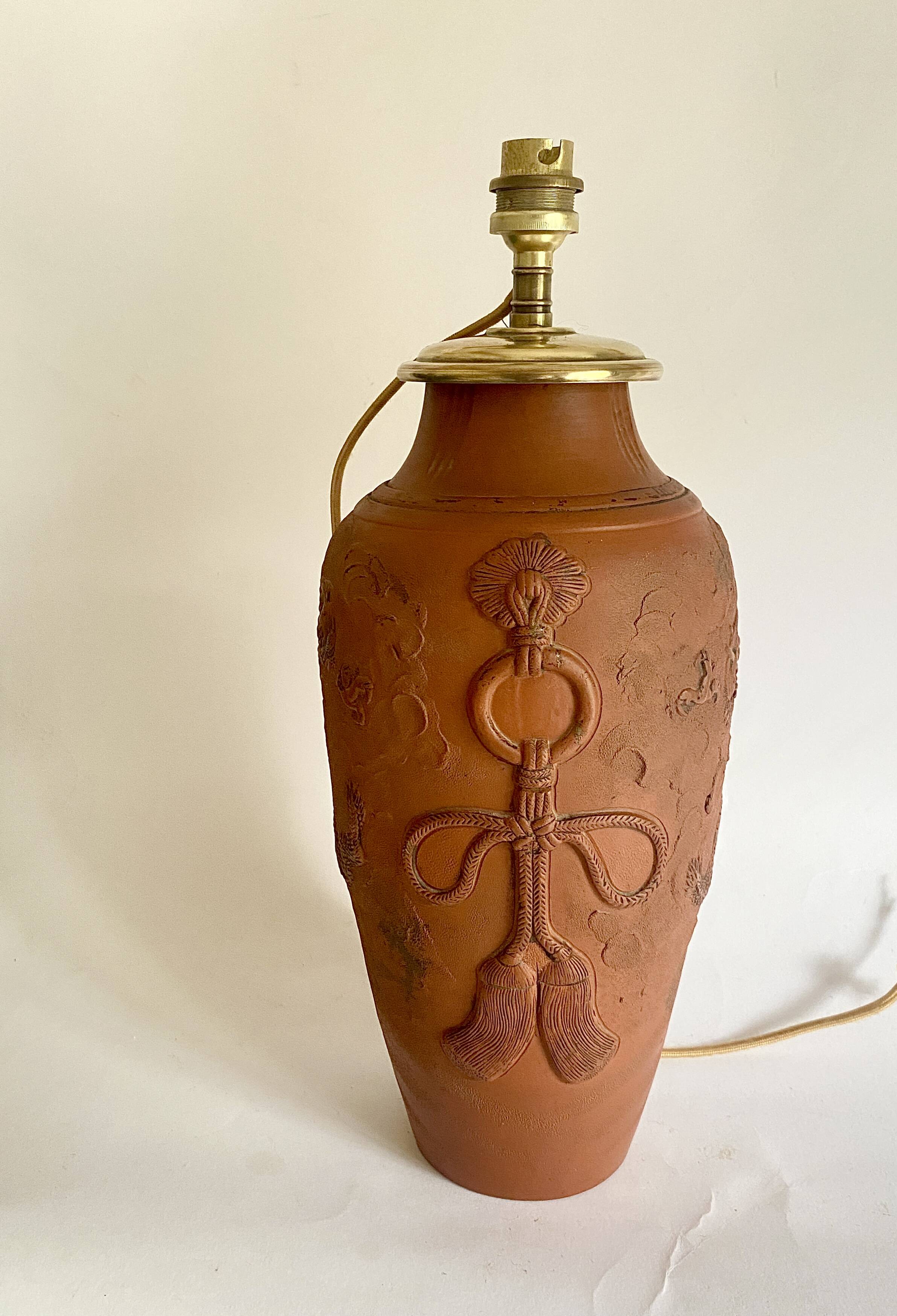Ceramic lamp base, 2 M cabie silk new