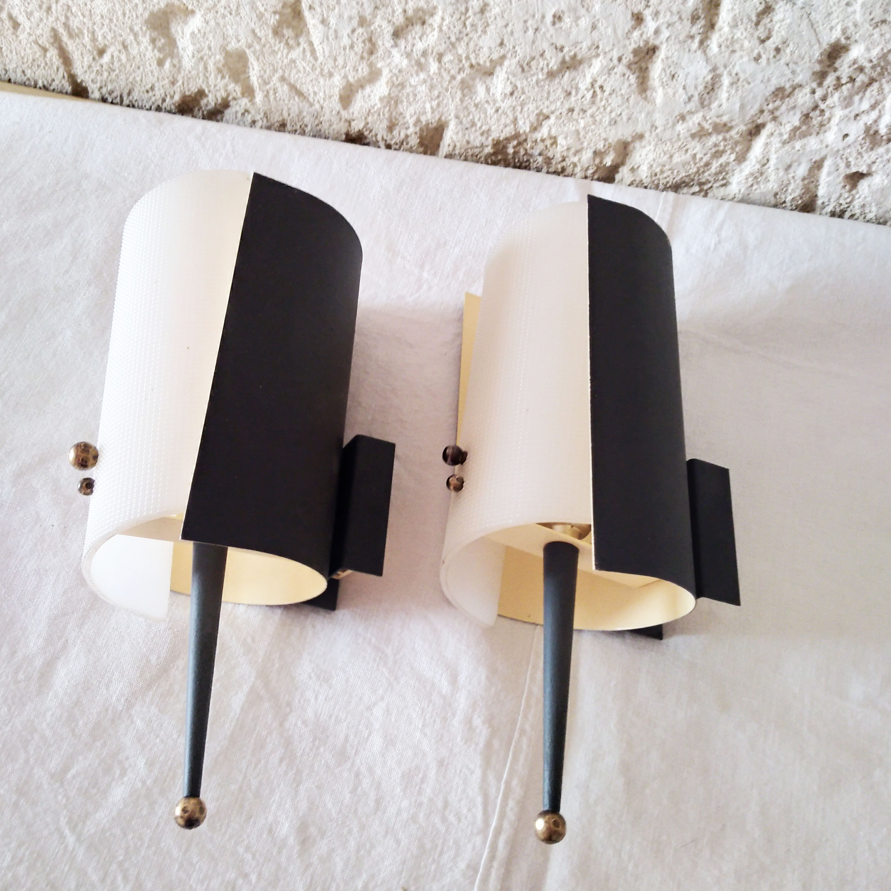 Paire d'appliques vintages 1960