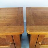 Vintage oak bedside tables