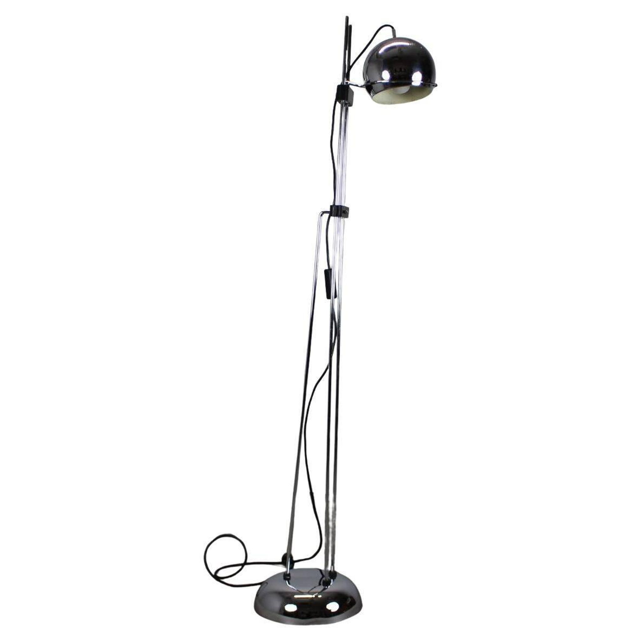 Adjustable Italian chrome floor lamp Space Age, 1960s